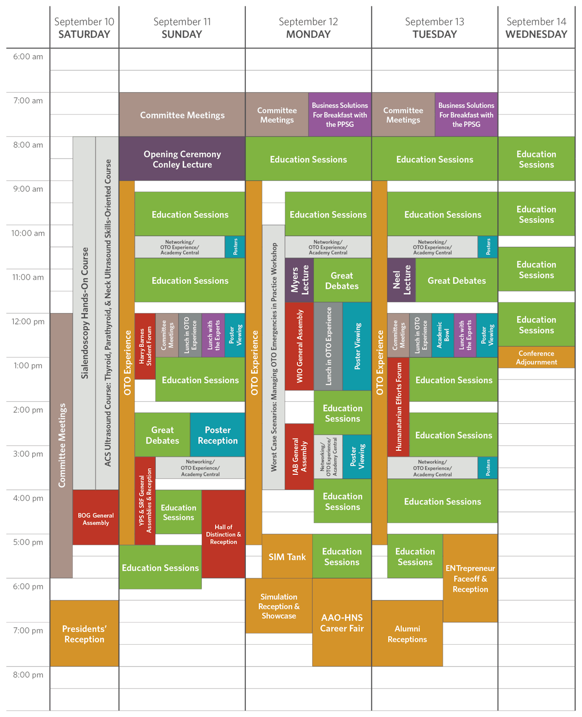 Annual Meeting Schedule at-a-Glance | AAO-HNS Bulletin Annual Meeting Schedule at-a-Glance | AAO-HNS Bulletin
