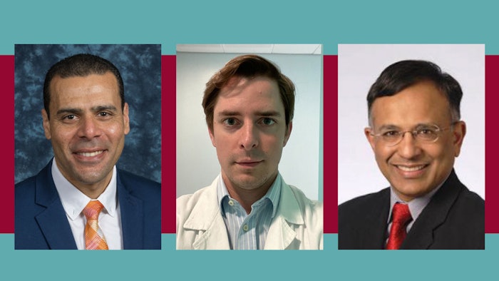 From left: Ahmed E. Ghazi, MD, FEBU, MBBS; Daniele Amparore, MD, PhD; and Chandru P. Sundaram, MD, FACS, FRCS
