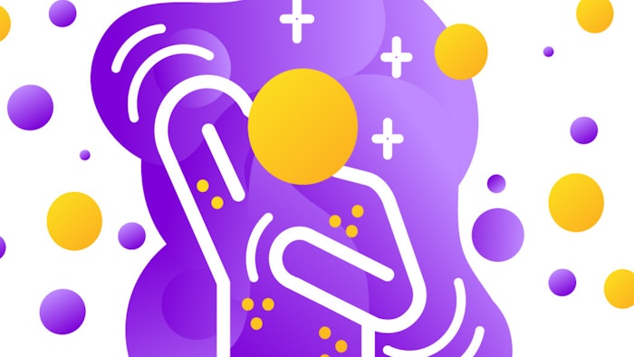Graphic of person scratching itchy skin