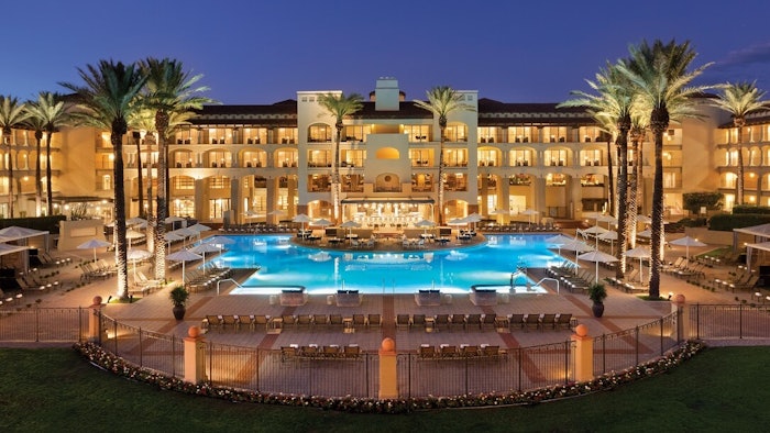 The Privado Relaxation Pool features a bar and is exclusive to Privado guests.