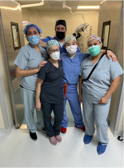 Group of amazing Loyola nurses (Maria De La Torre, Kevin Barry, Cynthia Johnson, and Griselda Perez- left to right) who dedicated their personal time to serve on the mission trip