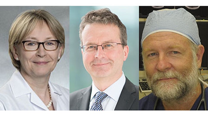 Left to right: Deborah J. Culley, MD, Andrew J. Davidson, MD, MBBS, FANZCA, FAHMS, and Jamie Sleigh, MBChB, FFARCS, FANZCA, FJFICM, MD.