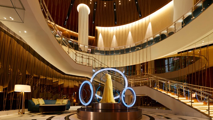 The soundtrack begins on entry to the Hard Rock Hotel New York with its two-level, guitar-inspired lobby.