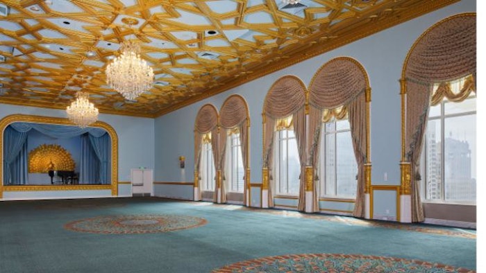 Guests will marvel at the newly renovated Peacock Court at the InterContinental Mark Hopkins in San Francisco.