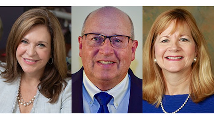 Left to right: Kelly McQueen, MD, MPH, FASA, Joseph McIsaac, MBA, MD, MS, FASA, and Mary Dale Peterson, MD, MHA, FACHE, FASA