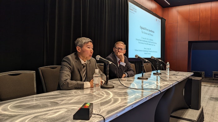 Left to right: T.J. Gan, MD, MBA, MHS, FRCA, FASA and Talmage Egan, MD, FASA