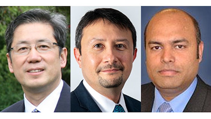 Left to right: Zheng Xie, MD, PhD, FASA, Ken Solt, MD, and Dinesh Pal, PhD