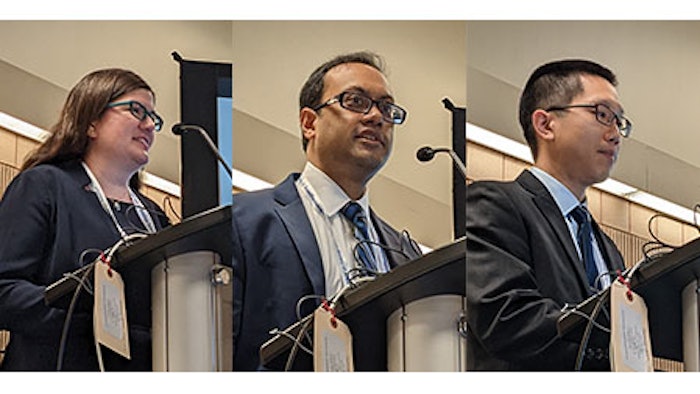 Left to right: Elizabeth Malinzak, MD, FASA, Rohesh Fernando, MD, FASE, FASA, and Bryan Chow, MD