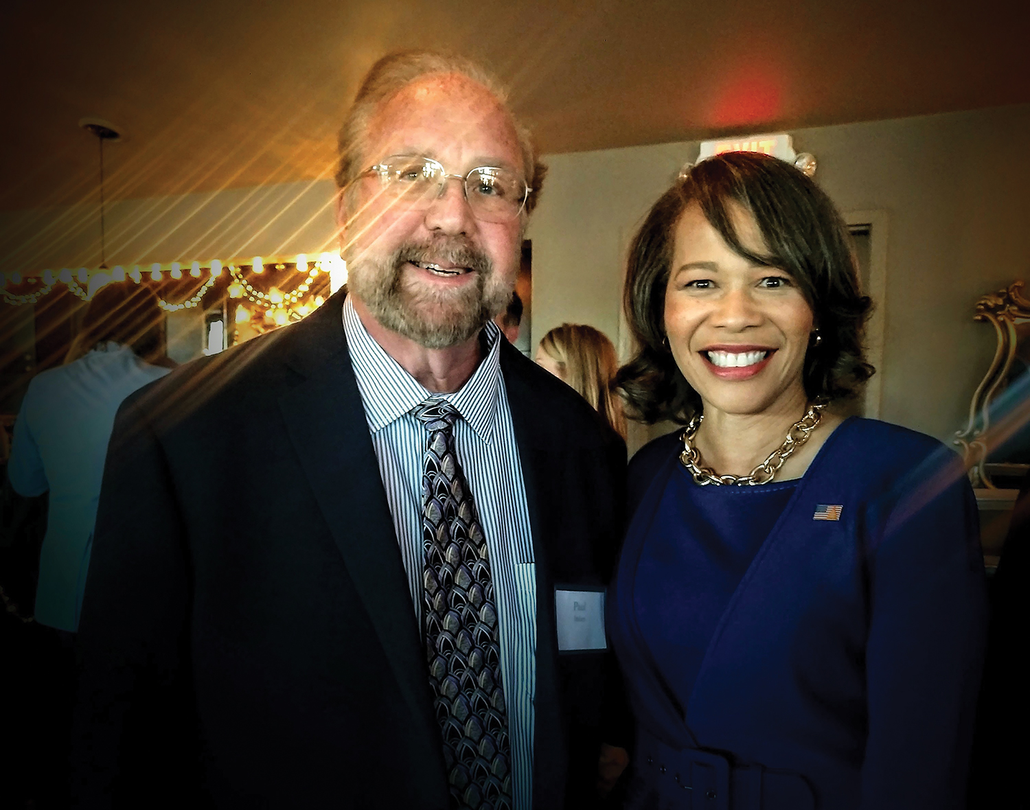 Left Paul Imber, DO, with U.S. Representative Lisa Blunt Rochester (R-Delaware)