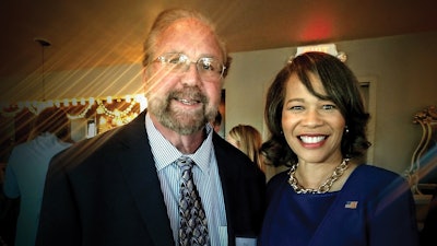 Left Paul Imber, DO, with U.S. Representative Lisa Blunt Rochester (R-Delaware)