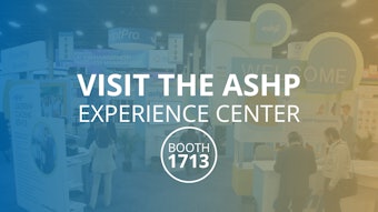 Graphic reading Visit the ASHP Experience Center Booth 1713