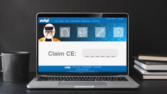 Picture of an open laptop with a Claim CE page on the screen