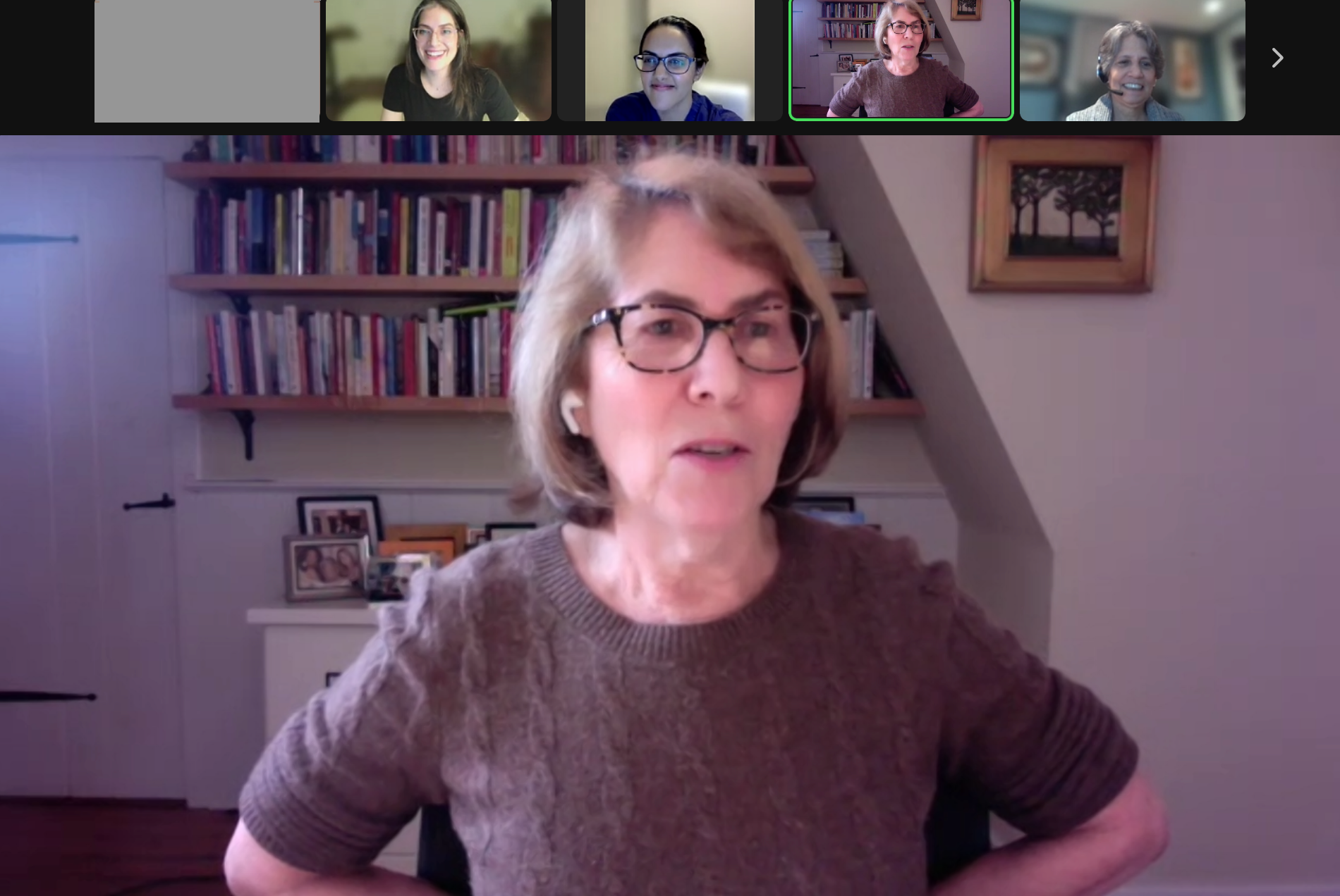 Elizabeth Lesser, co-founder and senior adviser of Omega Institute, joined the January book club discussion.