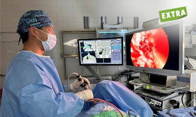 Dennis M. Tang, MD, performing sinus surgery on a child with intracranial abscess