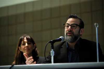 Left to right: Katrina Abuabara, MD, FAAD, and Eric Lawrence Simpson, MD, MCR, FAAD