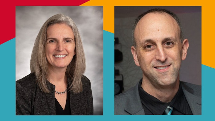 Head shots of Joanna Bonsall, MD, PhD, SFHM, and Daniel Dressler, MD, MSc, MHM, FACP