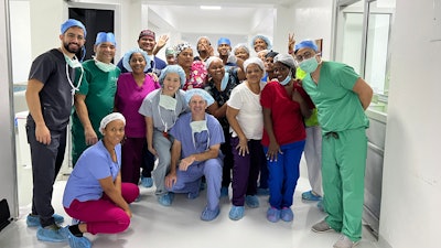 Vivian F. Kaul, MD, with Project Ear team in Los Alcarrizos, Dominican Republic.