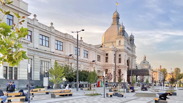 Lviv-Holovnyi railway station is one of the most notable examples of Ukrainian Art Nouveau architecture.