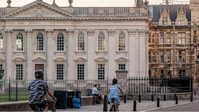 The Senate House building, completed in 1730, is the ceremonial centre of Cambridge University where degrees are awarded and important decisions are put to ballot.