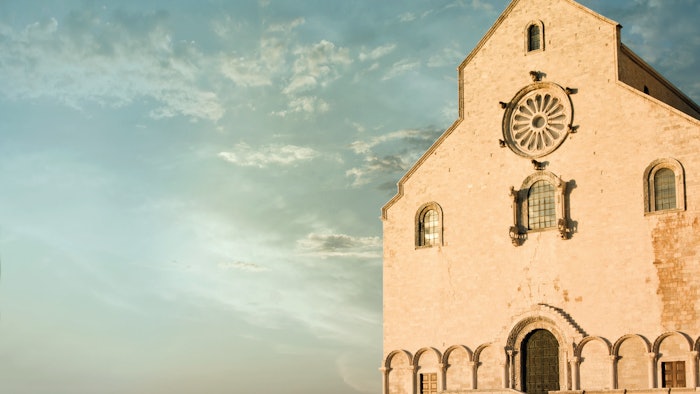 Cattedrale di Trani is a Romanesque Roman Catholic cathedral dedicated to Saint Nicholas the Pilgrim, consecrated in 1143.