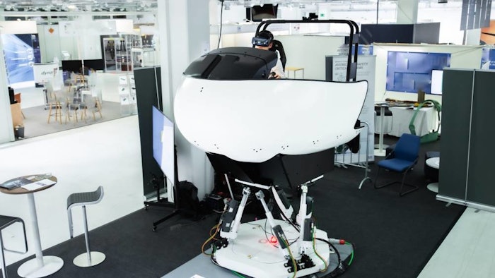 The MobiCo is a thrilling mobile eVTOL simulator that comes with two pilots to ensure guests have a safe and exciting flight experience while learning about aviation.