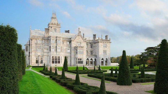 Adare Manor comprises 104 guestrooms and suites, as well as a grand ballroom with capacity for 350.