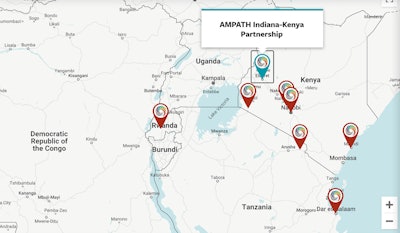 Location of AMPATH Indiana-Kenya Partnership.