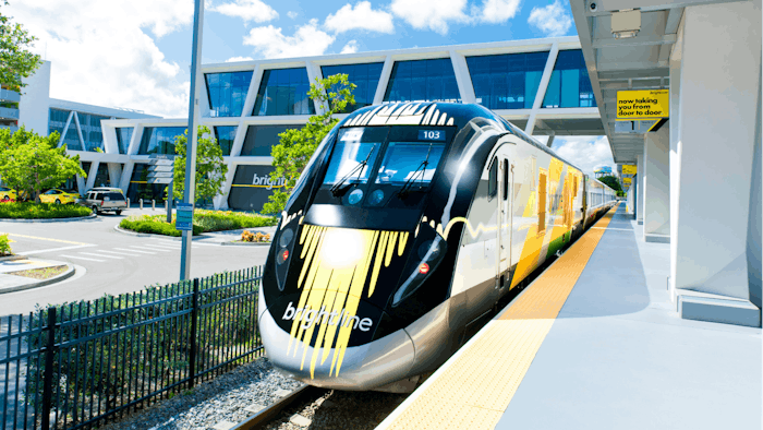 Get your meeting on track with the Brightline service to Orlando. Brightline features upscale amenities such as hand-stitched leather seats, complimentary onboard Wi-Fi, and delicious food and beverage.