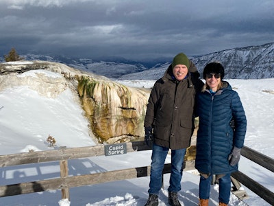 Carol R. Bradford, MD, MS, (right) with her husband Dave Bradford.