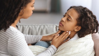 Mother And Child With Sore Throat