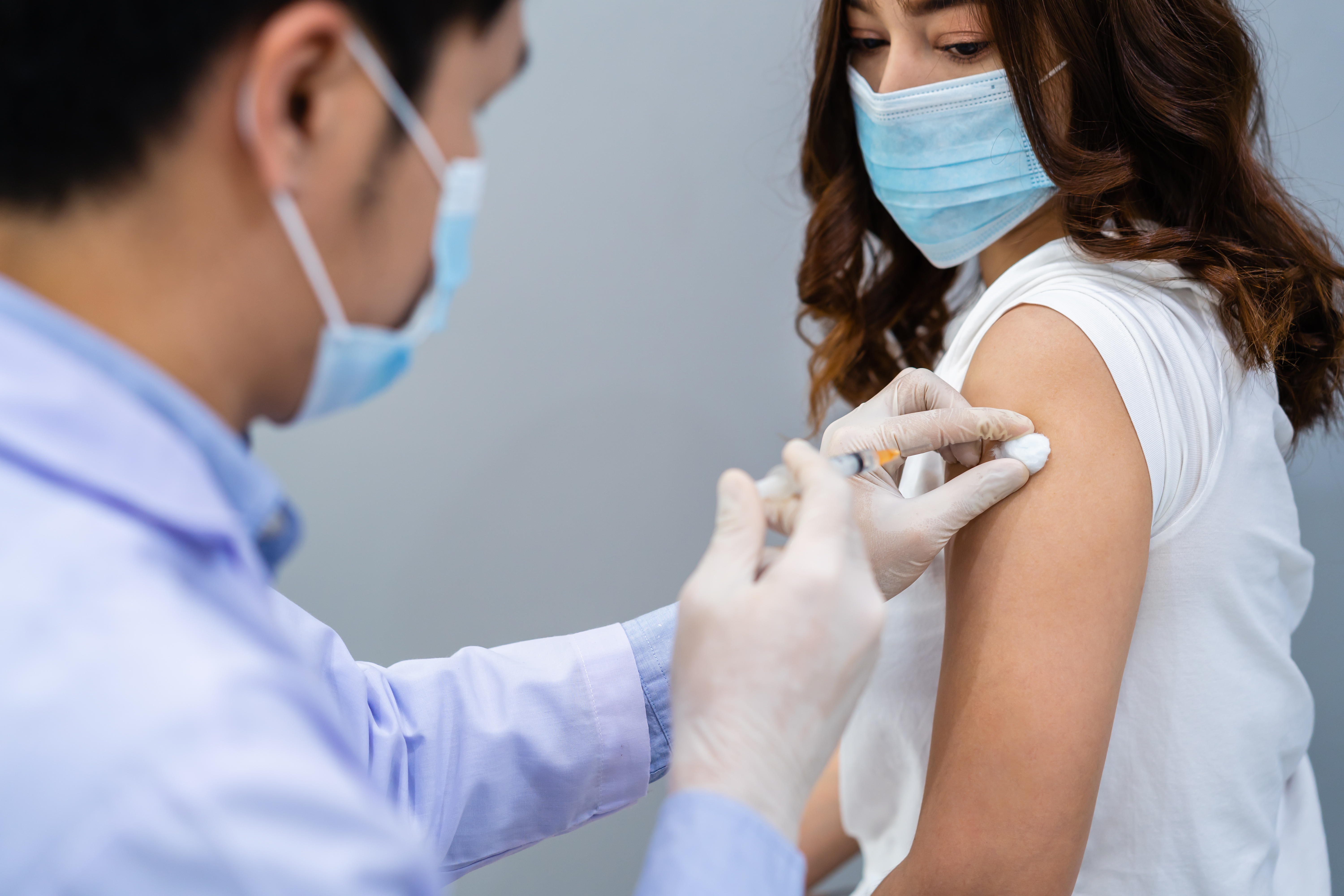 Woman Getting Vaccine