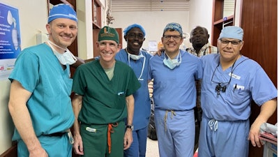 From left to right: Dr. Joseph Curry, Dr. Don Weed, Dr. Jeff Otiti, Dr. Chad Zender, and Dr. James Netterville.