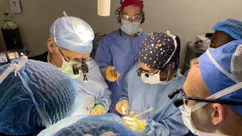 The author (Aarti Agarwal, MD) and colleagues taking part in a procedure on-site in Kampala, Uganda.