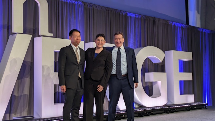 Jerome C. Siy, MD, MHA, MHM (left), Leonard Feldman, MD, FAAP, FACP, MHM, and Tara Lagu, MD, MPH, MHM.