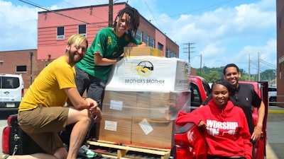 A shipment of donations arrives from Brother’s Brother Foundation (BBF).
