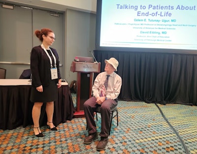Dr. Tulunay-Ugur and Dr. Eibling role-play a doctor/patient discussion on terminal, end-of-life decisions.