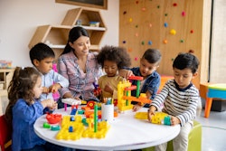 Diverse group of children in childcare.