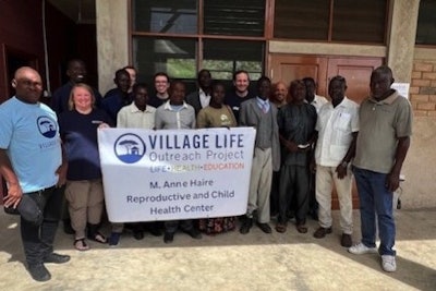 Formal dedication of the Haire Reproductive and Child Health Center with community members and Village Life Leadership and staff in attendance.