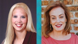 This is a photo of two, female speakers at AAD's 2024 Innovation Academy meeting, Drs. Lucas and zmacDonald.