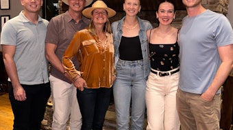 Douglas D. Backous, MD, (second from left) with his family in Nashville, Tennessee, at the AAO-HNSF 2023 Annual Meeting & OTO Experience.