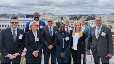 (From left to right: John W. Werning, MD, DMD, Mary T. Mitskavich, MD, Troy D. Woodard, MD, Jack A. Shohet, MD, Yolanda L. Troublefield, MD, JD, Stephen P. Cragle, MD, Anne K. Maxwell, MD, Dole P. Baker, MD, and Michael S. Xydakis, MD, MSc. Not pictured: Eileen M. Raynor, MD.)
