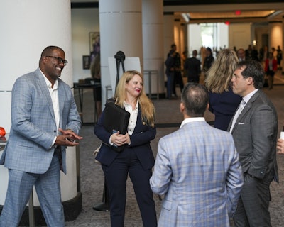 Dr. Damask (second from left) with AAO-HNS/F President Troy D. Woodard, MD (far left) and Immediate Past Annual Meeting Program Coordinator Daniel C. Chelius, Jr., MD (far right), during the recent Annual Meeting in Miami Beach.