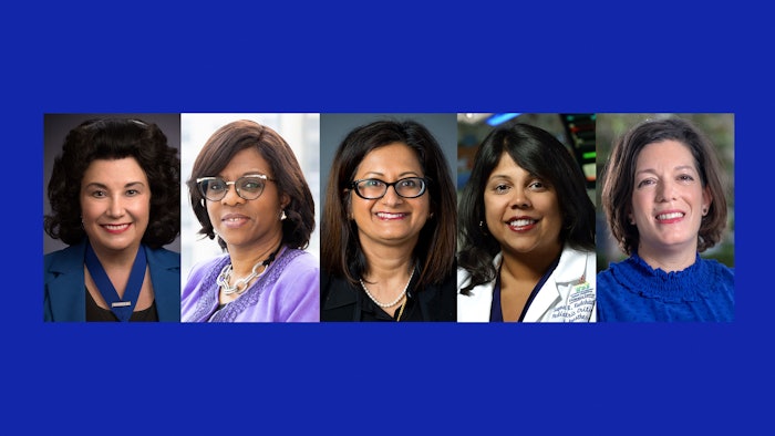 This is a group photo of the five speakers quoted in the article.