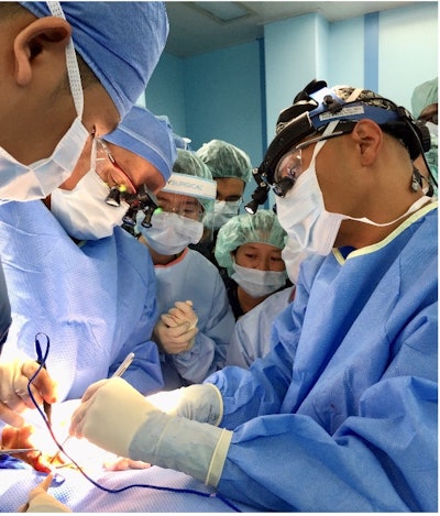 Commander Art Ambrosio, MD, MBA, worked with local surgeons and Vietnamese translators to successfully resect a large parotid gland neoplasm.