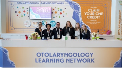 AAO-HNS/F Education staff at the Otolaryngology Learning Network booth at #OTOMTG24.