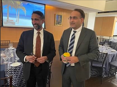 Older brother, pediatric ENT surgeon, and inspiration Udayan K. Shah, MD, and Dr. Shah at Thomas Jefferson University in 2023.