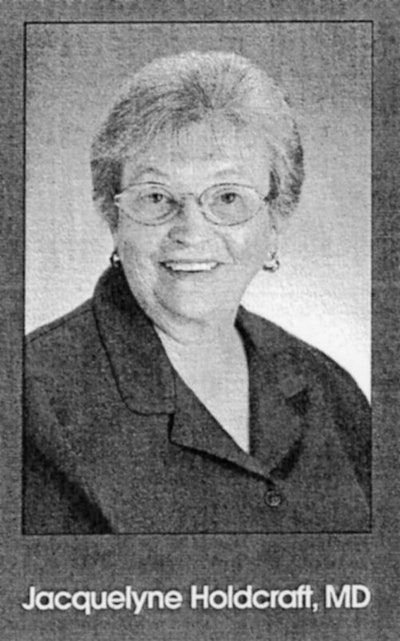2003 KUMC professional photo of Dr. Holdcraft. Courtesy of KUMC Archives from the Clendening Library.