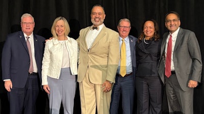 Otolaryngologists as Leaders Panel Presentation at the November 2024 SUO/AADO/OPDO Meeting (left to right) Jeffrey M. Bumpous, MD, AAO-HNS/F Past President Carol R. Bradford, MD, MS, SUO President David J. Brown, MD (moderator), Douglas A. Girod, MD, Dana M. Thompson, MD, MS, MBA, and Dr. Shah.