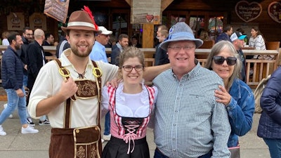 Harry at Oktoberfest 2022 in Germany with son Micheal, daughter Stefani, and wife Sharon.