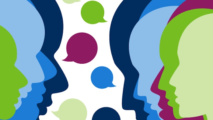 Illustration of talking heads